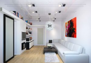 O interior de uma pequena sala de estar: 190+ (Fotos) Idéias modernas (móveis, papel de parede, zoneamento)