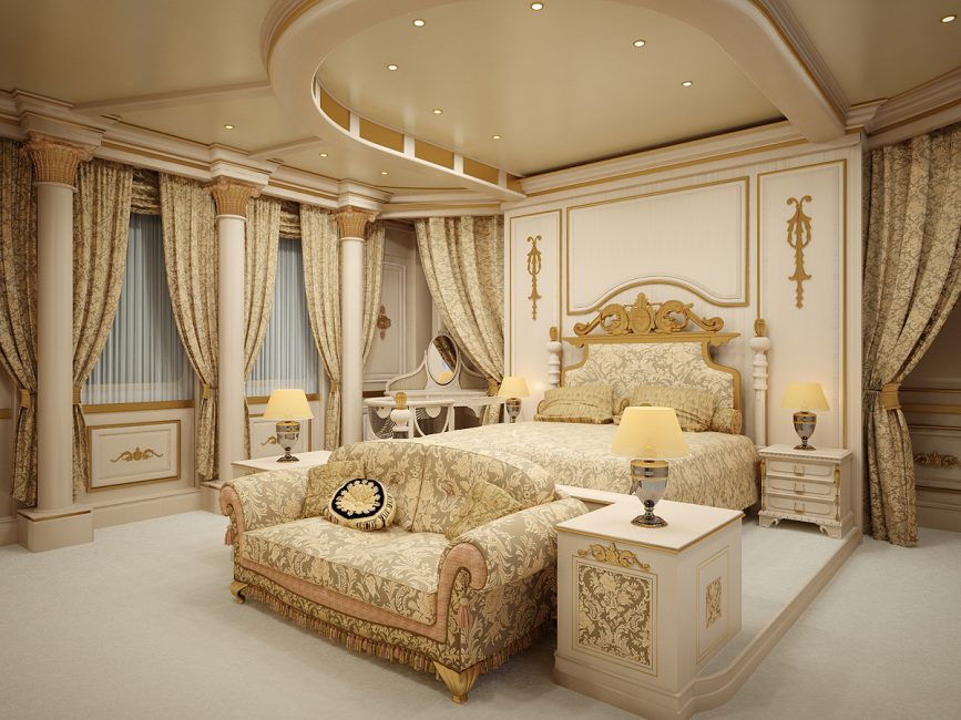 Belo quarto no estilo proposto