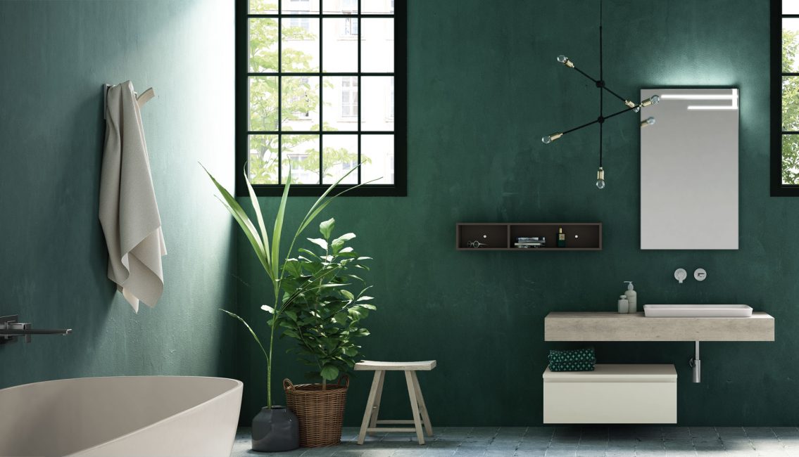 Em verde