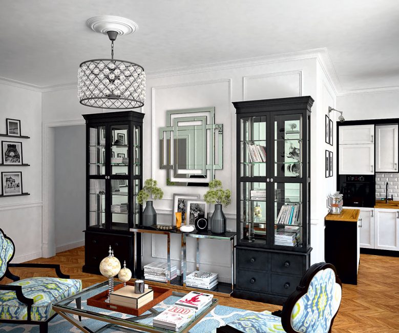 Guarda-roupa prático serve como uma decoração do quarto.