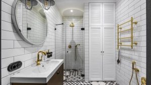 Cesto de roupa na casa de banho: 145+ (foto) construído, vime, canto