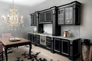 Nova tendência no mundo da cozinha - Cozinha preta no interior (mais de 220 combinações de fotos no design)