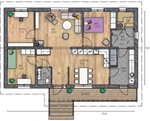 Projetos de casas finlandesas de madeira colada: O que é bom e como organizar? (Mais de 180 fotos)