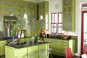 A combinação de cor verde clara em modernos interiores modernos: 185+ (Foto) Design para a cozinha, sala de estar, quarto