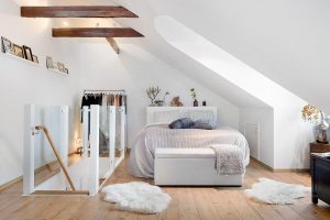 Idéias de design surpreendentes Quartos no sótão: 200 + (Foto) Interiores em estilo contemporâneo
