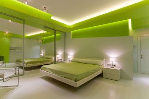 Como fazer um quarto verde interior o melhor lugar para relaxar? 175+ (Fotos) Opções de design (cortinas, papel de parede, paredes)
