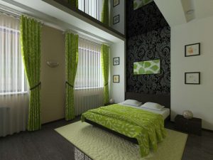 Como fazer um quarto verde interior o melhor lugar para relaxar? 175+ (Fotos) Opções de design (cortinas, papel de parede, paredes)