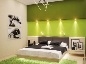 Como fazer um quarto verde interior o melhor lugar para relaxar? 175+ (Fotos) Opções de design (cortinas, papel de parede, paredes)