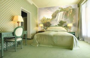 Como fazer um quarto verde interior o melhor lugar para relaxar? 175+ (Fotos) Opções de design (cortinas, papel de parede, paredes)