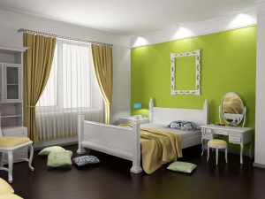 Como fazer um quarto verde interior o melhor lugar para relaxar? 175+ (Fotos) Opções de design (cortinas, papel de parede, paredes)