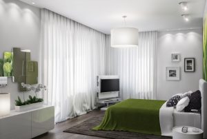 Como fazer um quarto verde interior o melhor lugar para relaxar? 175+ (Fotos) Opções de design (cortinas, papel de parede, paredes)