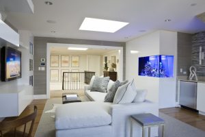 Aquário no interior de um apartamento ou casa: 145+ (Foto) tipos de decoração de seu design (canto, seco, parede divisória, pequeno)