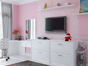 Características Dresser branco 200+ (fotos) opções (brilhante, com gavetas, sem alças)