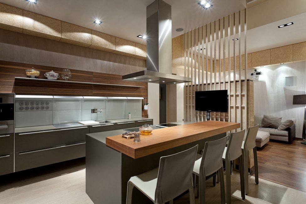 Layout de cozinha linear