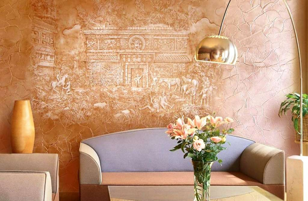 Com a ajuda de gesso veneziano pode conseguir um alívio