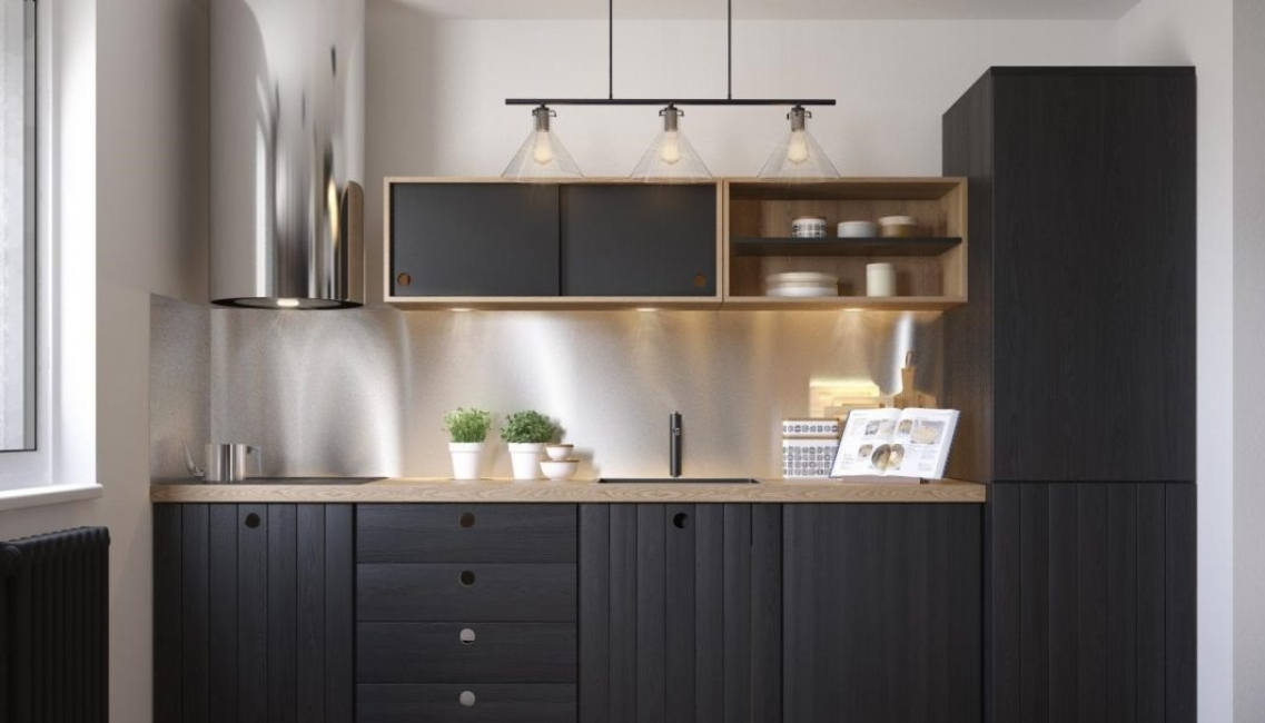 A cor preta permitirá realizar um interior de cozinha espetacular.