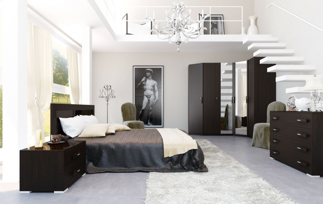 Interior de quarto em estilo moderno