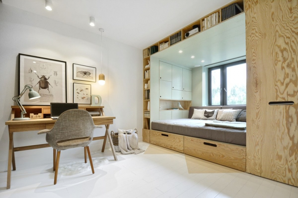 Bed-podium no interior