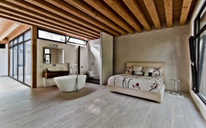 Teto de madeira com vigas decorativas: 165+ (Foto) design e decoração