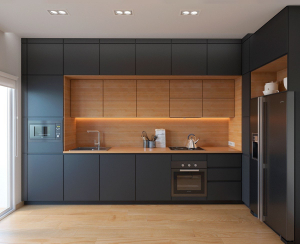 Interior da cozinha com um nicho: Nós decoramos o espaço da cozinha corretamente (na parede, sob a janela, no canto)