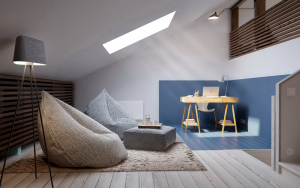 Como equipar o sótão da casa: Características que precisam ser levadas em conta (170+ Fotos do quarto, banheiro, berçário)