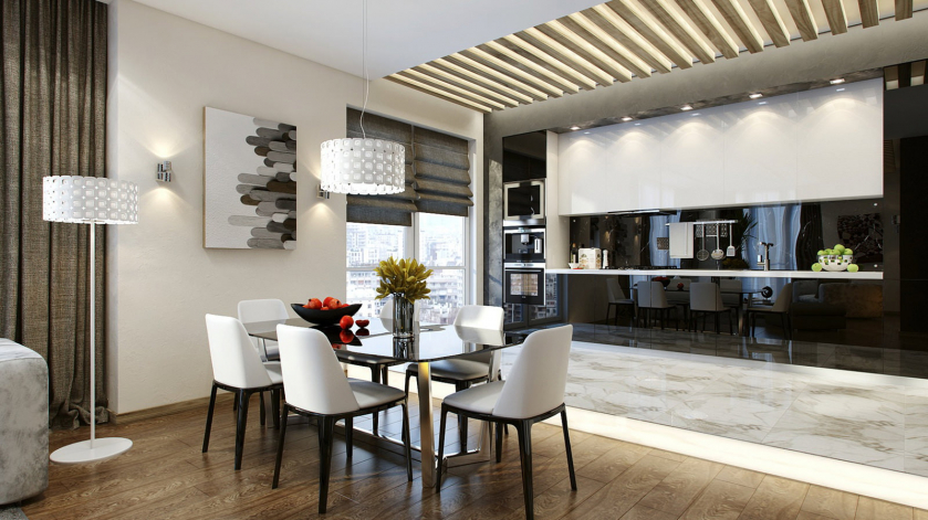 Iluminação adequada na cozinha: Opções modernas para um design aconchegante (mais de 155 fotos)