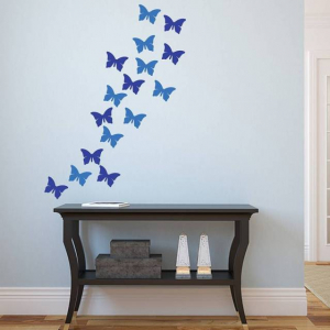 Lindas borboletas na parede faça você mesmo: 140+ (Foto) decorações no interior (papel, volumétrico, adesivos)