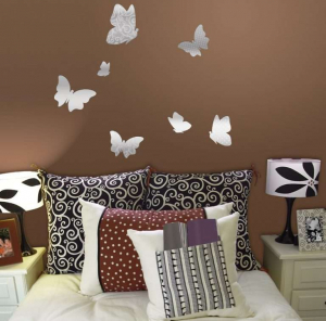 Lindas borboletas na parede faça você mesmo: 140+ (Foto) decorações no interior (papel, volumétrico, adesivos)
