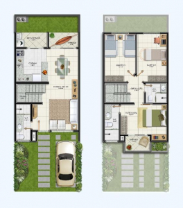 O design interior da moradia em estilo moderno: 155+ (foto) projetos para a sala de estar, cozinha, pátio