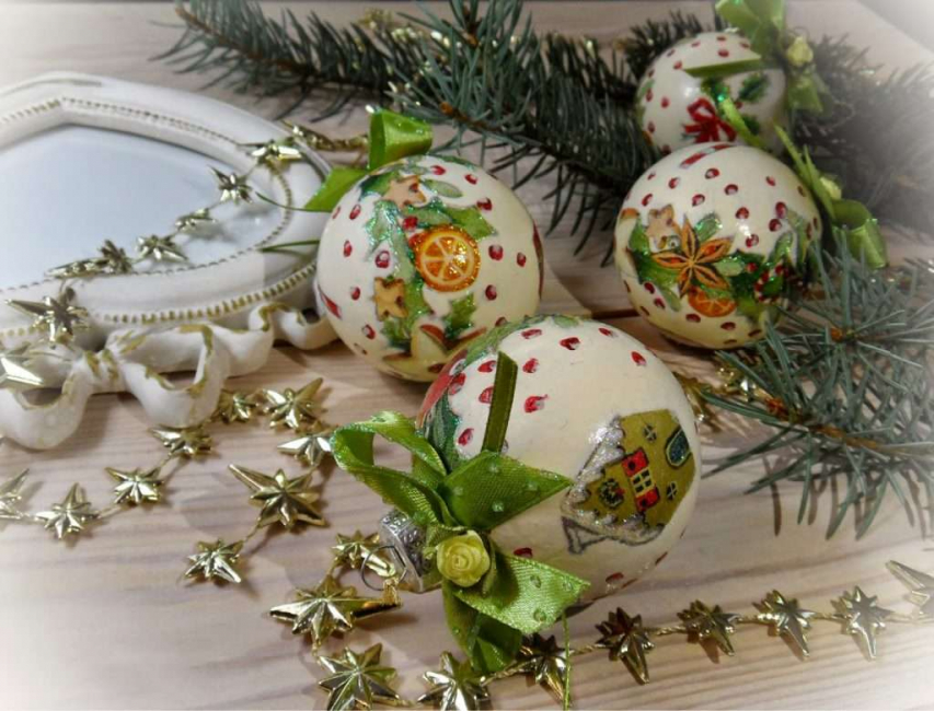 Decoração de bola de natal