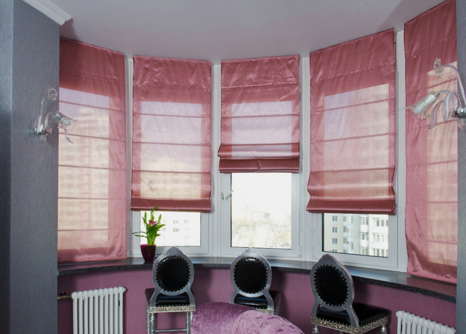 Cortinas romanas de organza