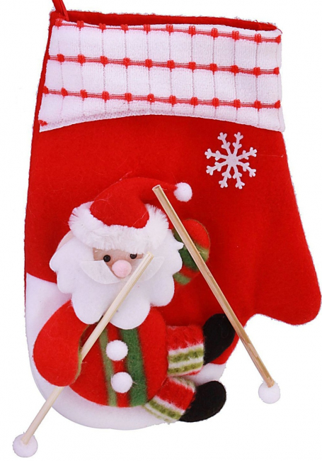 Luva Papai Noel em esquis