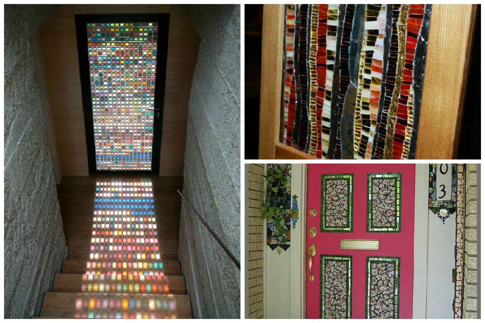 Mosaico na porta - bonito e incomum