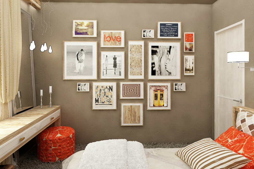 Pinturas modulares para dormir espaço