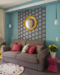Papel de parede com serigrafia - uma obra de arte em um interior. Design exclusivo de seda 125+ Photo