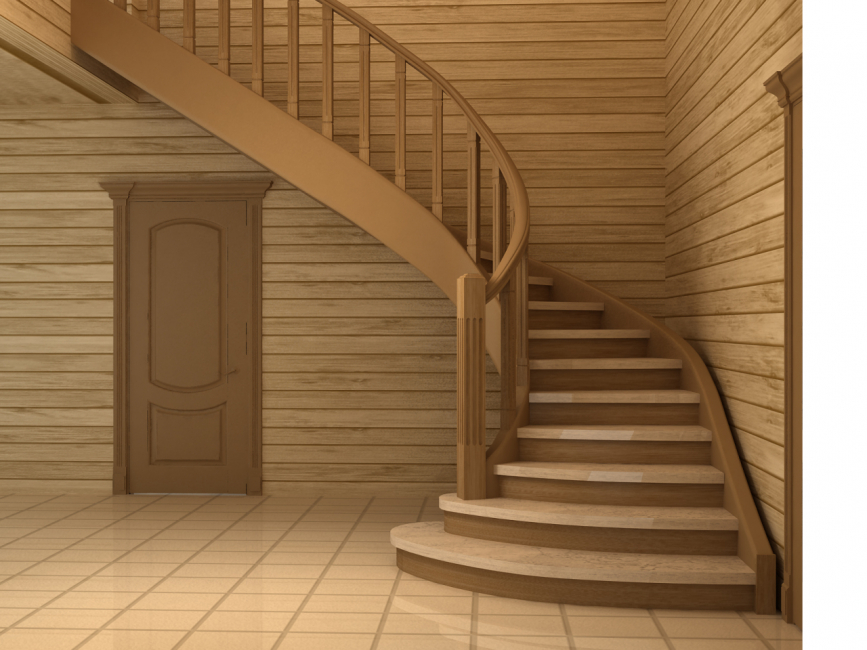 É importante que as escadas sejam harmoniosamente combinadas com a decoração e os móveis da sala.