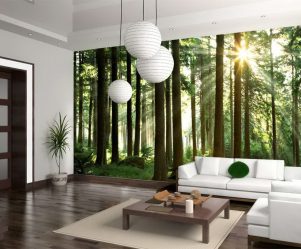 Como olhar o papel de parede de foto 3D na parede: mais de 225 fotos de interiores incríveis