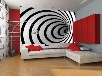 Como olhar o papel de parede de foto 3D na parede: mais de 225 fotos de interiores incríveis