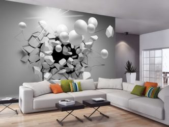 Como olhar o papel de parede de foto 3D na parede: mais de 225 fotos de interiores incríveis