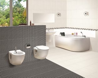 Azulejo branco - Criando um design espetacular. 300+ (foto) Acabamentos interiores