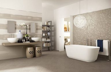 Azulejo branco - Criando um design espetacular. 300+ (foto) Acabamentos interiores