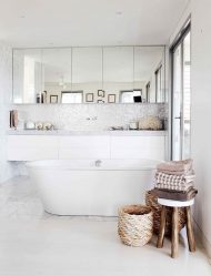 Azulejo branco - Criando um design espetacular. 300+ (foto) Acabamentos interiores