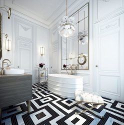 Azulejo branco - Criando um design espetacular. 300+ (foto) Acabamentos interiores