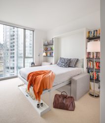 Quarto de design em estilo moderno (125 + fotos) - Cortinas brancas / papel de parede / guarda-roupa. Como não exagerar com uma escolha?