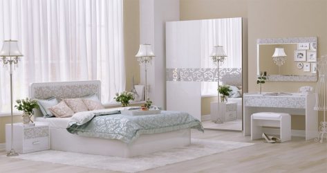 Quarto de design em estilo moderno (125 + fotos) - Cortinas brancas / papel de parede / guarda-roupa. Como não exagerar com uma escolha?