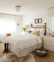 Quarto de design em estilo moderno (125 + fotos) - Cortinas brancas / papel de parede / guarda-roupa. Como não exagerar com uma escolha?