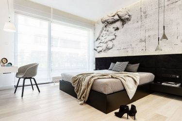 Quarto de design em estilo moderno (125 + fotos) - Cortinas brancas / papel de parede / guarda-roupa. Como não exagerar com uma escolha?