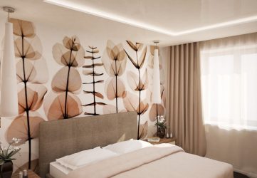 Quarto de design em estilo moderno (125 + fotos) - Cortinas brancas / papel de parede / guarda-roupa. Como não exagerar com uma escolha?