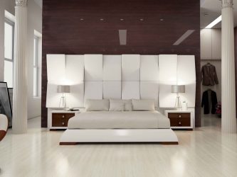 Quarto de design em estilo moderno (125 + fotos) - Cortinas brancas / papel de parede / guarda-roupa. Como não exagerar com uma escolha?