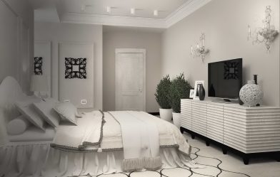 Quarto de design em estilo moderno (125 + fotos) - Cortinas brancas / papel de parede / guarda-roupa. Como não exagerar com uma escolha?
